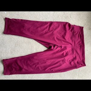 Worn Once. 2X Zella Capri Raspberry Leggings.